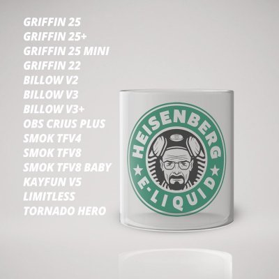 Скло для Атомайзери (бака) з малюнком Гейзенберга