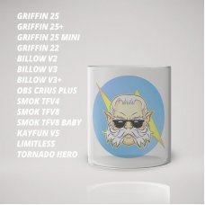 Скло для Атомайзери (бака) з малюнком Biker Elf