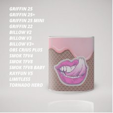 Скло для Атомайзери (бака) з малюнком Pink Lips