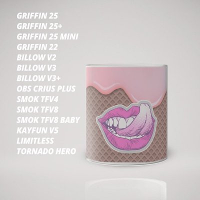 Скло для Атомайзери (бака) з малюнком Pink Lips