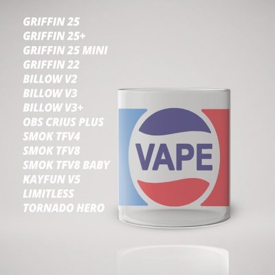 Скло для Атомайзери (бака) з малюнком Pepsi Vape