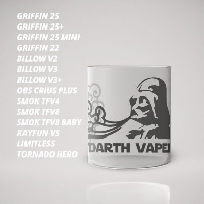 Скло для Атомайзери (бака) з малюнком Darth Vaper