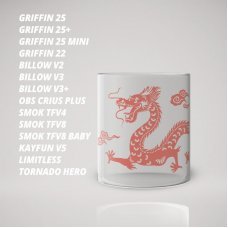 Скло для Атомайзери (бака) з малюнком Red Dragon